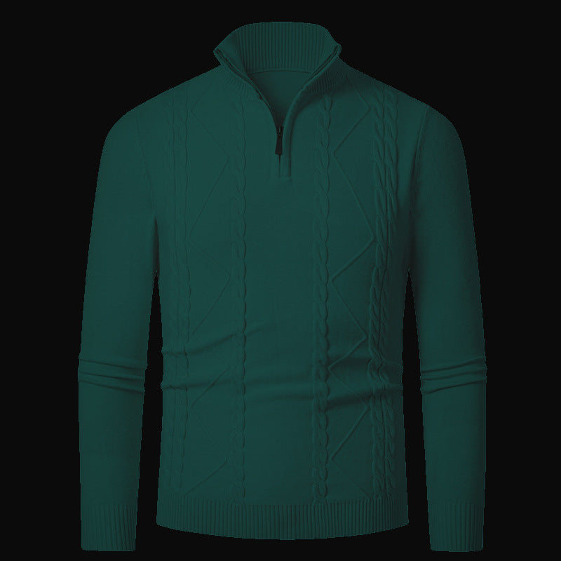 Herren Strickpullover Modern mit Reißverschluss