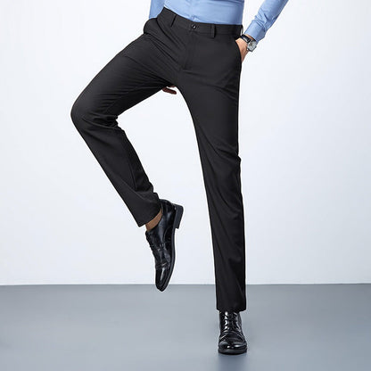 Herren Anzughose Klassisch Schwarz Slimfit