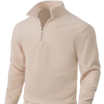 Herren Fleece Pullover Halbzipper Hoher Kragen Warm