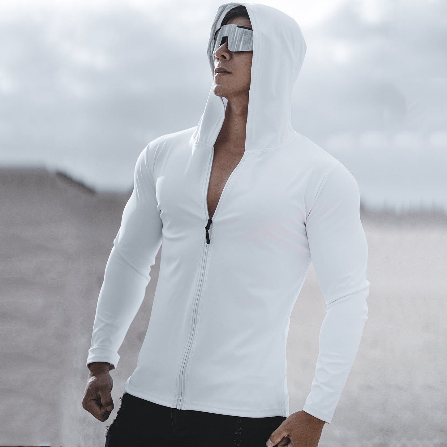 Herren Funktionsjacke Wasserdicht Sportlich mit Kapuze