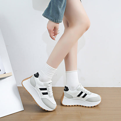 Damen Sneaker Plateau Sportlich Atmungsaktiv Mesh