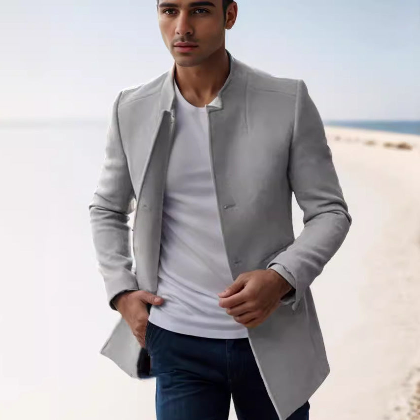 Herren Blazer Moderner Schnitt Elegant Schwarz