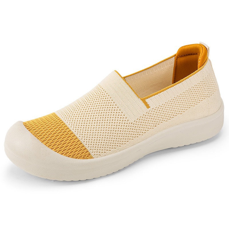 Damen Slipper Bequem Elastisch Strukturiert