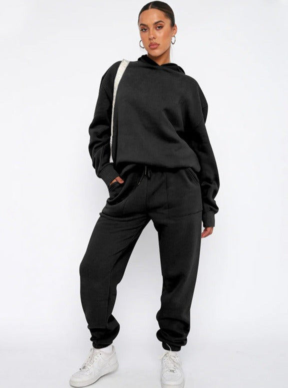 Damen Hoodie Set Oversized Jogger Bequem