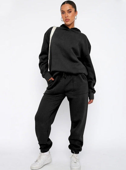 Damen Hoodie Set Oversized Jogger Bequem