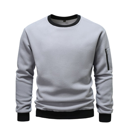 Herren Fleece Sweatshirt Kapuzenpullover Mit Seitentasche