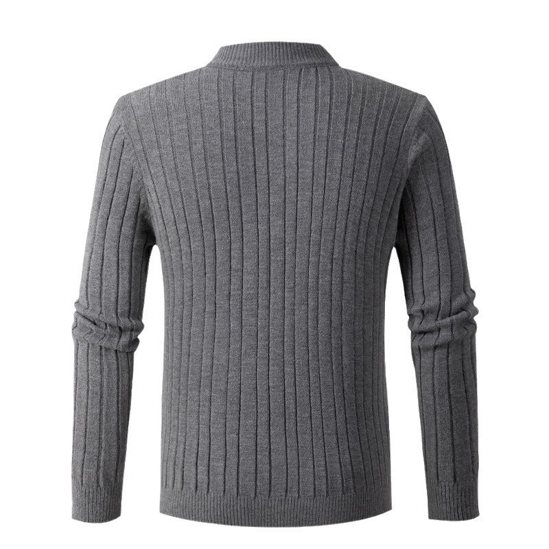 Herren Rollkragenpullover Strukturiert Zopfmuster Elegante Mode