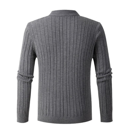 Herren Rollkragenpullover Strukturiert Zopfmuster Elegante Mode