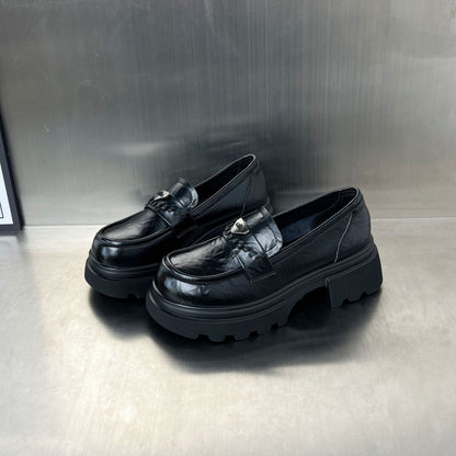 Damen Clogs Modisch Glänzend Ledersohle Hoch - BerlinGlamour