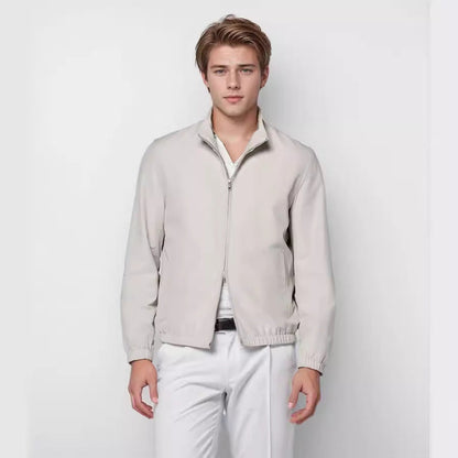 Herren Übergangsjacke Leicht mit Hochkragen Modern - BerlinGlamour