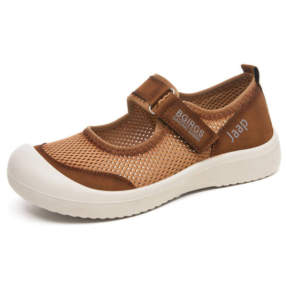 Damen Sandalen Atmungsaktiv Klettverschluss Elastisch Bequem