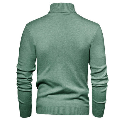 Herren Pullover Merinowolle Rollkragen Elegant Warm