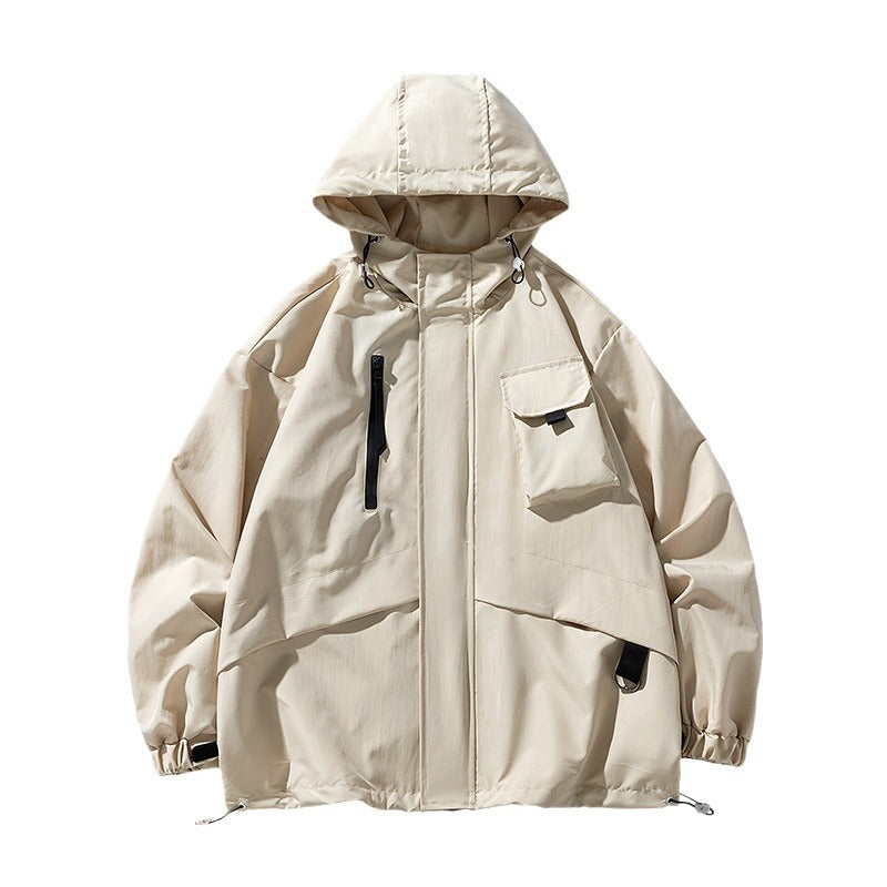 Wasserdichte Funktionsjacke Unisex mit verstellbarem Kapuzen