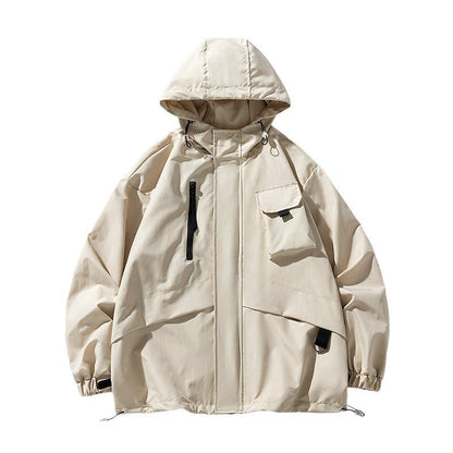 Wasserdichte Funktionsjacke Unisex mit verstellbarem Kapuzen