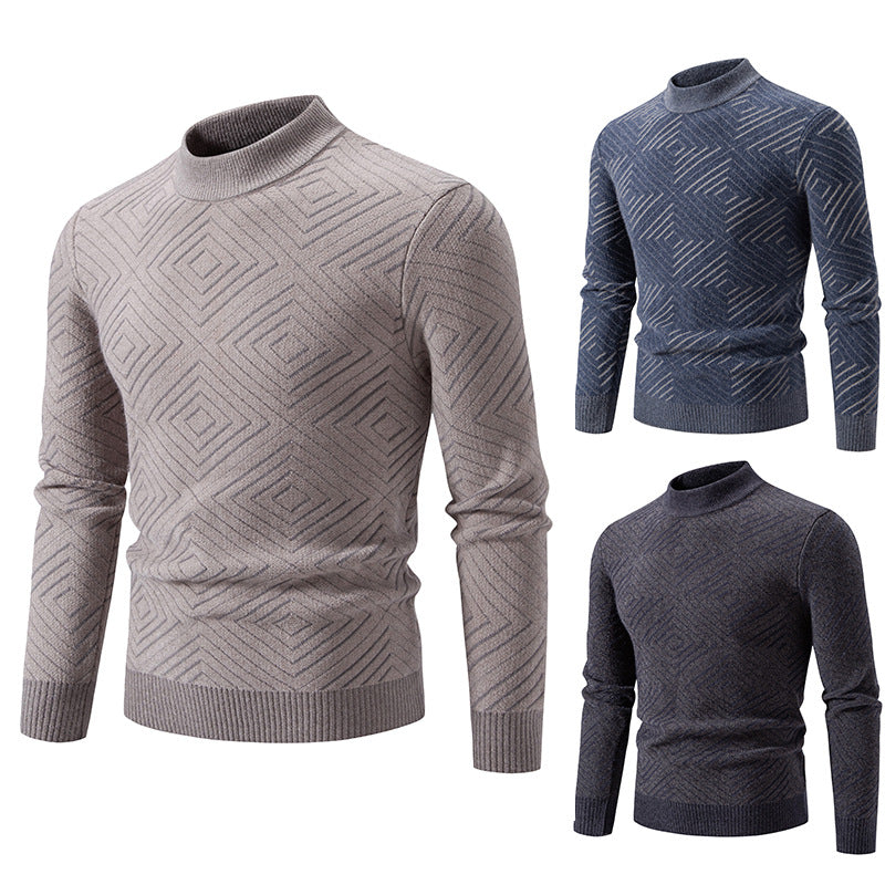 Eleganter Herrenpullover Strukturmuster Modern - BerlinGlamour