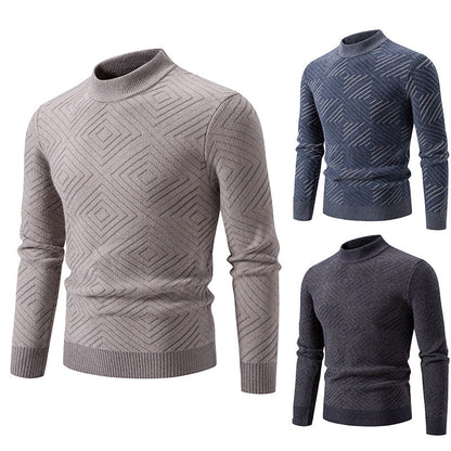 Eleganter Herrenpullover Strukturmuster Modern - BerlinGlamour