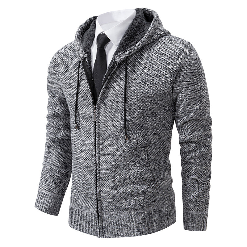 Herren Strickjacke Modern Schnitt Reißverschluss