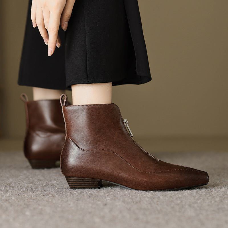 Damen Stiefeletten Elegant Reißverschluss Komfort Schuhe