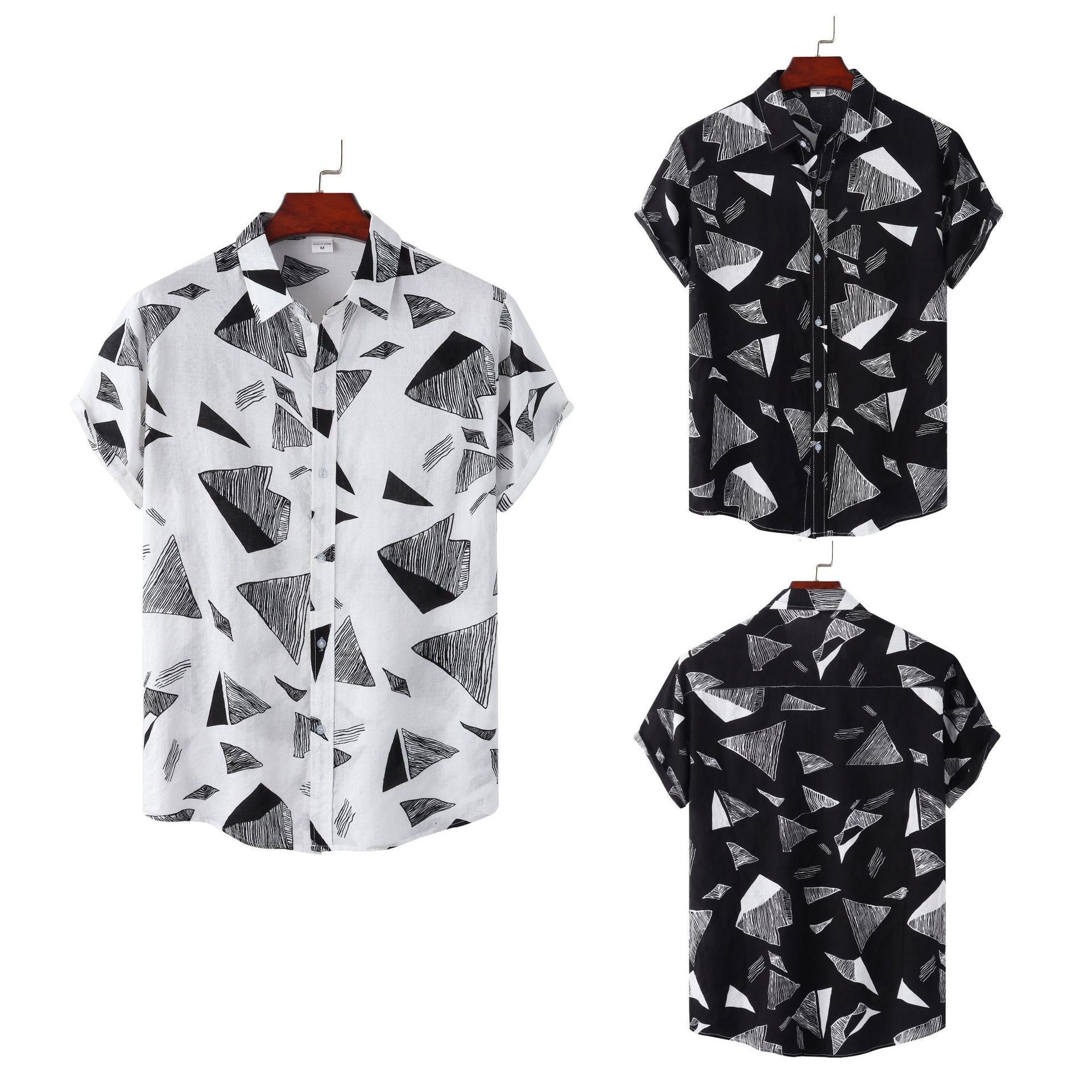 Herren Kurzarmhemd Grafik T-Shirt Lässig Trendy - BerlinGlamour