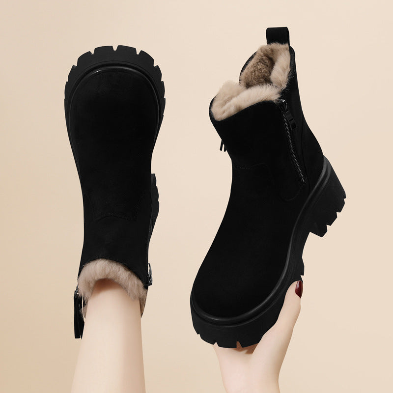 Damen Winterstiefel Kuschelig Warm mit Rutschfester Sohle