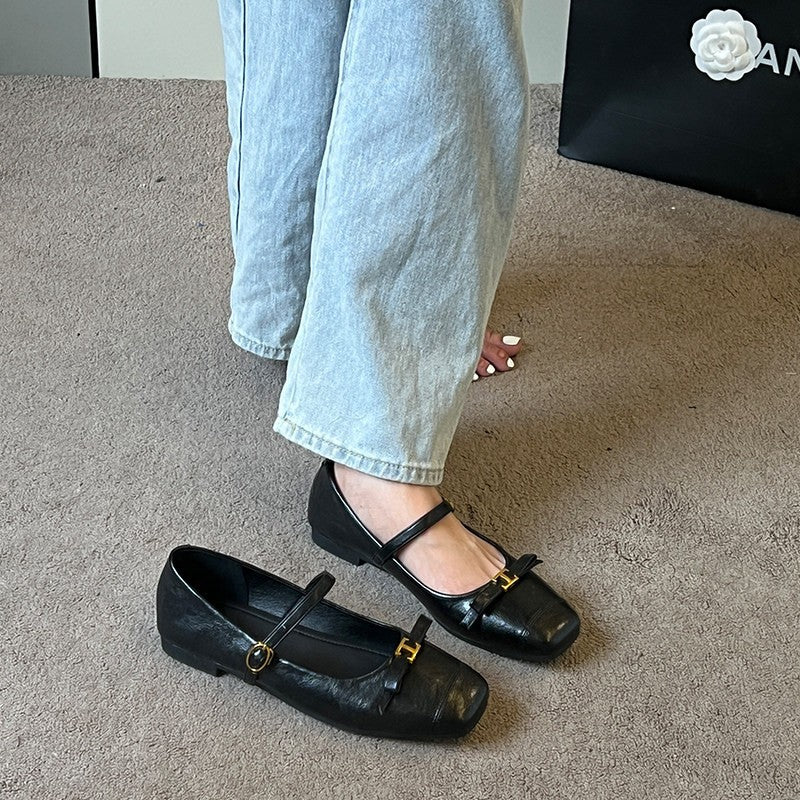 Damen Ballerinas Elegante RiemenSchuhe Komfortabel