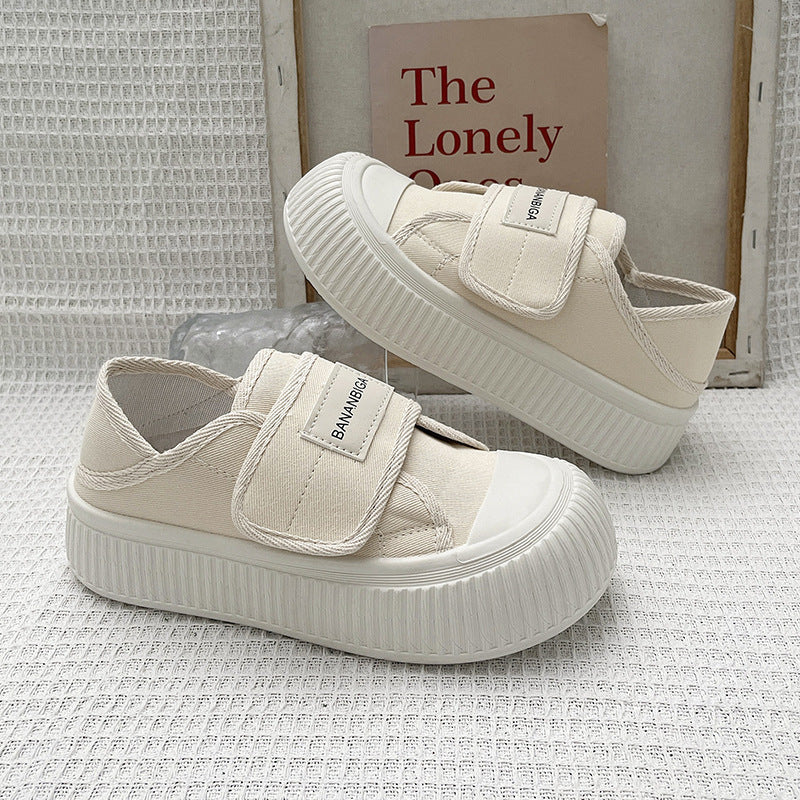 Damen Sneaker Weich Bequem Mit Klettverschluss