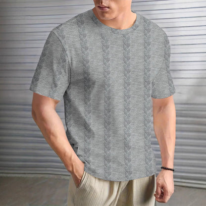 Herren T-Shirt Lässig Strukturiert Urban Style
