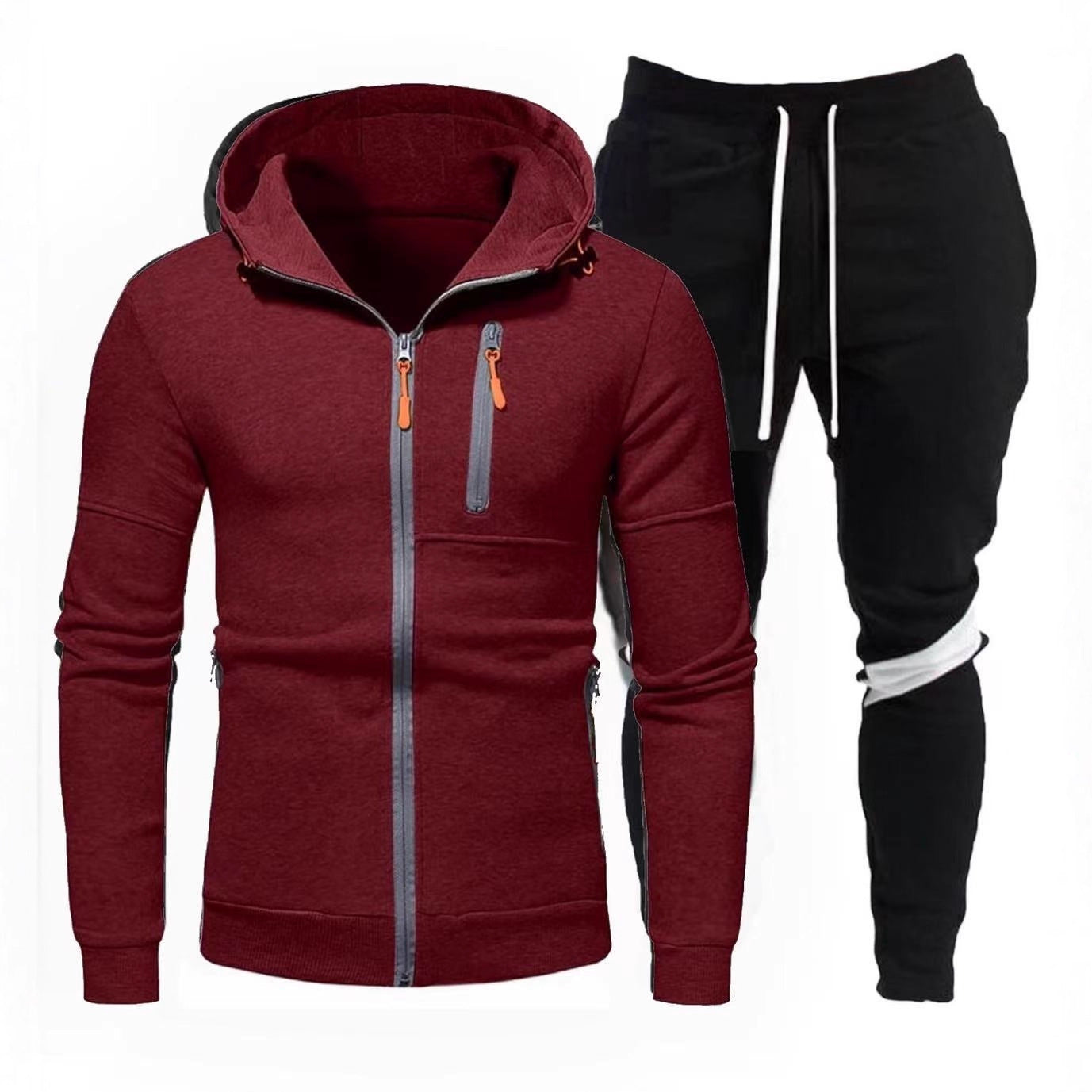 Herren Sportjacke Kapuzenjacke Jogginganzug Mit Reißverschluss