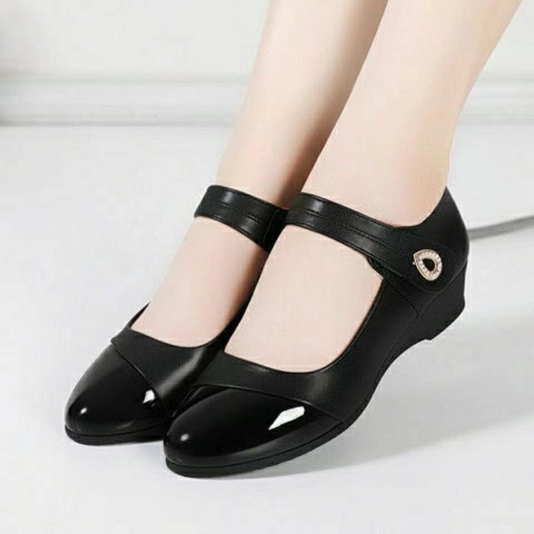 Damen Ballerinas Elegante Schuhspitze Mit Riemen