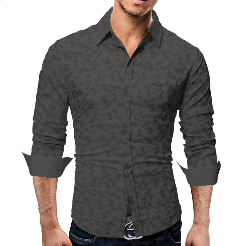 Herren Hemd Elegant Floralmuster Stilvolle Bluse