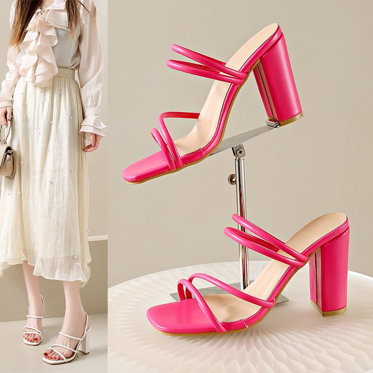Damenschuhe High Heel Pantoletten mit Riemchen DesignSexy - BerlinGlamour