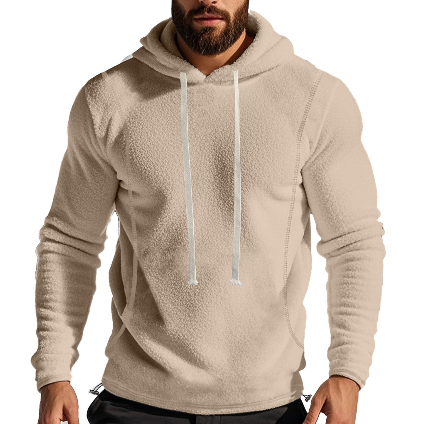 Kapuzenpullover Herren Fleece Atmungsaktiv Kuschelig