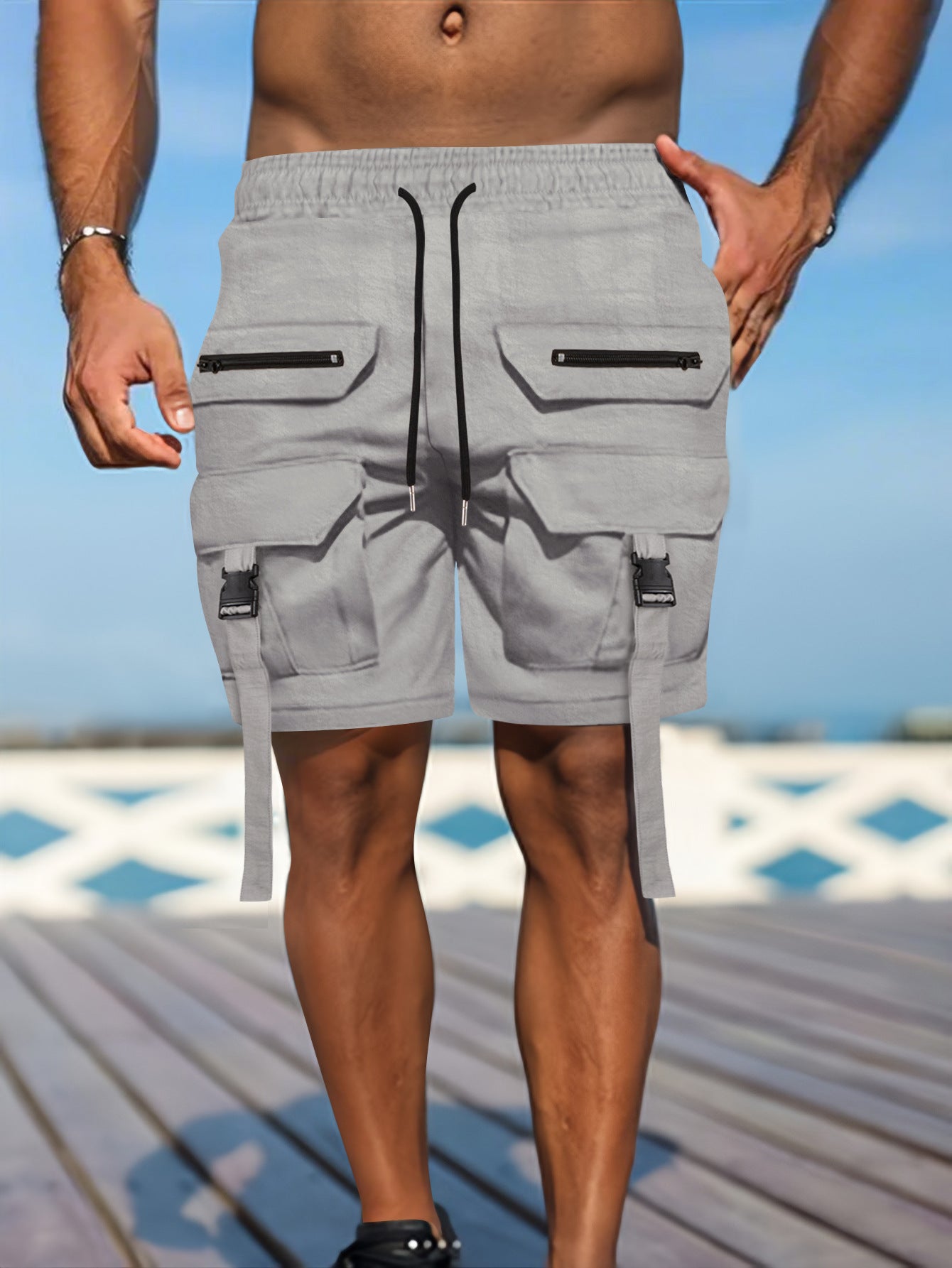 Herren Cargo Shorts Stil Utility Bequem Freizeit