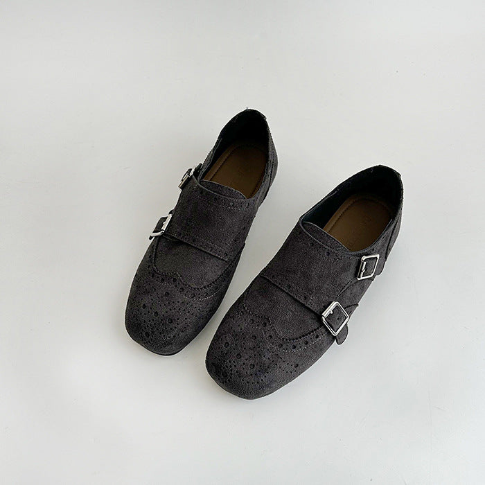 Damen Schnürschuhe Elegant Broguierung Riemen Schuhe DamenMODE