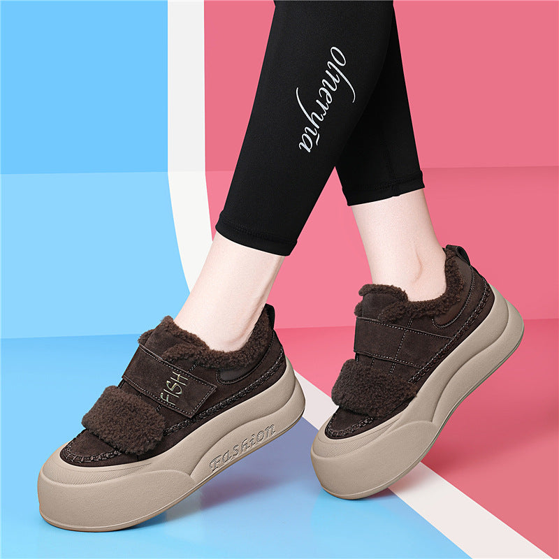 Damen Sneaker Bequem Kuschelig Weite Passform