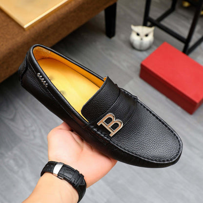 Herren Mokassins Ledernarbung Elegantes Design Braun