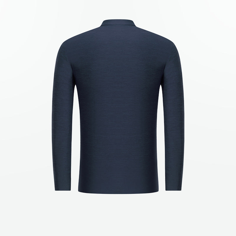 Herren Sportshirt Funktionsshirt Stehkragen Reißverschluss Modern - BerlinGlamour