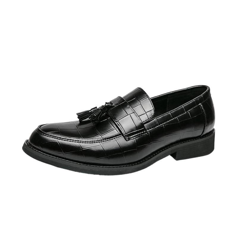 Damen Mokassins Leder Quasten Detail Modern