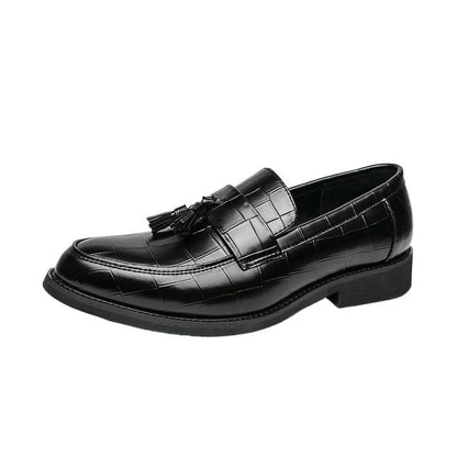 Damen Mokassins Leder Quasten Detail Modern