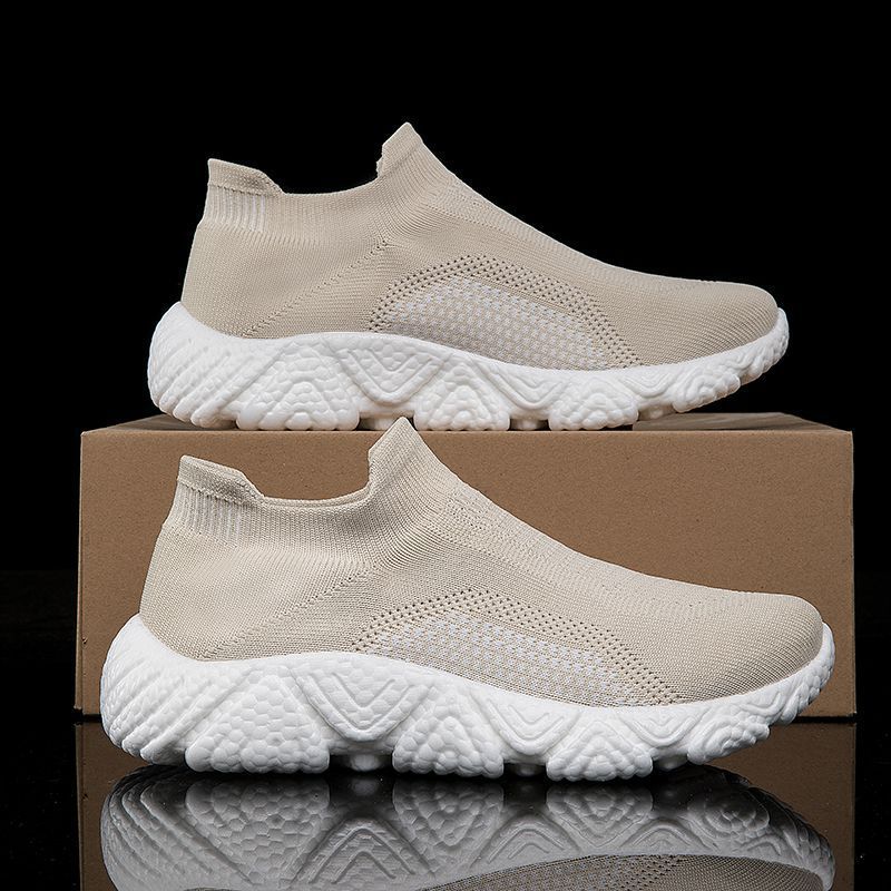 Damen Sneaker Atmungsaktiv Strick Schuhe Rutschfest