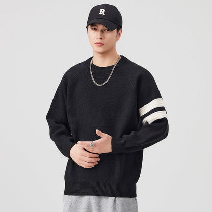 Herren Sweatshirt Lässig Sportlich Streifen - BerlinGlamour