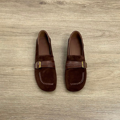 Weiche Damen Mokassins Leder Riemen Schuhe Modern