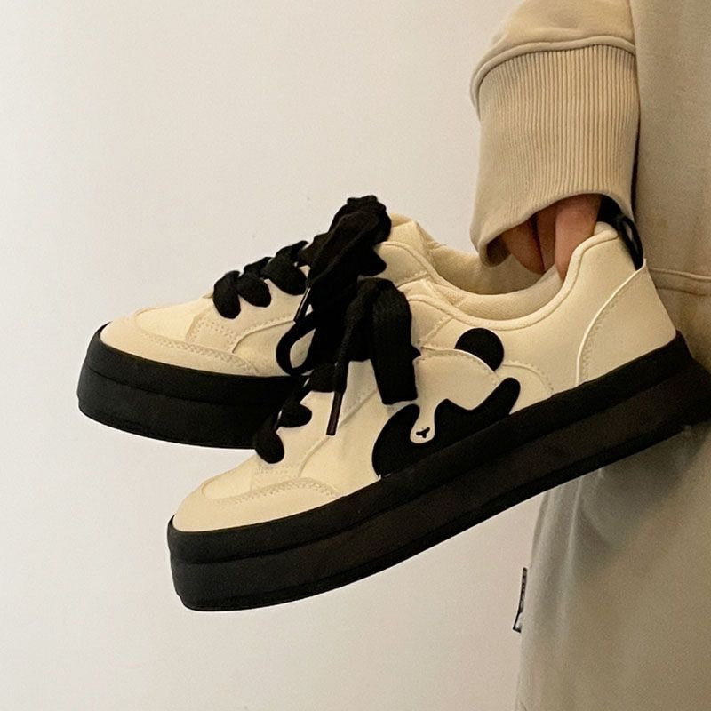 Damen Sneaker Mode Schuhe mit Auffälligem Design