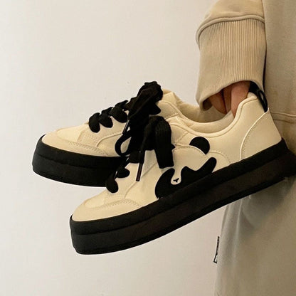 Damen Sneaker Mode Schuhe mit Auffälligem Design