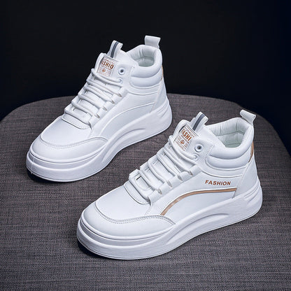 Damen Sneaker High-Top mit dicke Sohle und weicher Innensohle Modisch