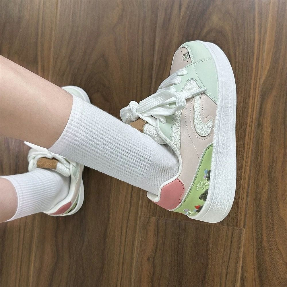 Damen Sneaker Blumenmuster Weich Polsterung Heidi - BerlinGlamour