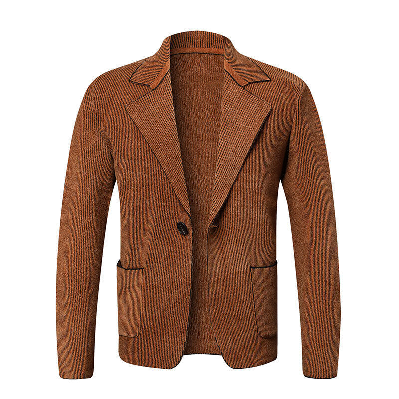 Herren Blazerjacke Elegant Slim Fit Mit Taschen