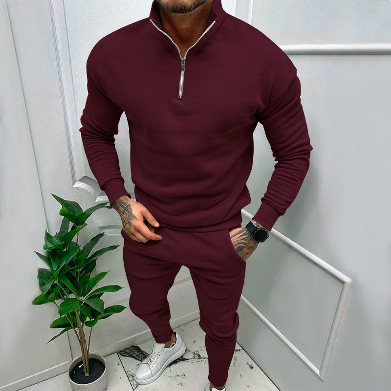 Herren Sportset Sweatshirt Jogginghose mit Reißverschluss Sportlich - BerlinGlamour
