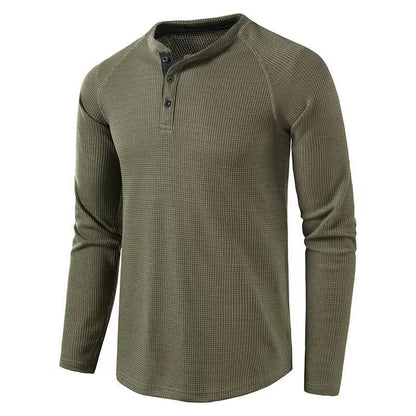 Herren Hemd Langarm Elegantes Design Stehkragen