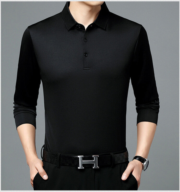 Herren Langarm Poloshirt atmungsaktiv Feuchtigkeitsregulierend
